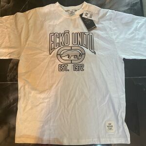 Vintage Ecko Unlimited Men's White Logo Tee